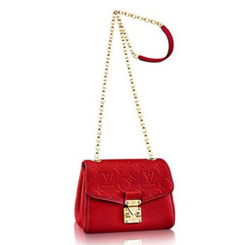 Louis Vuitton M94553 Saint-Germain BB Crossbody Bag Monogram Empreinte Leather red